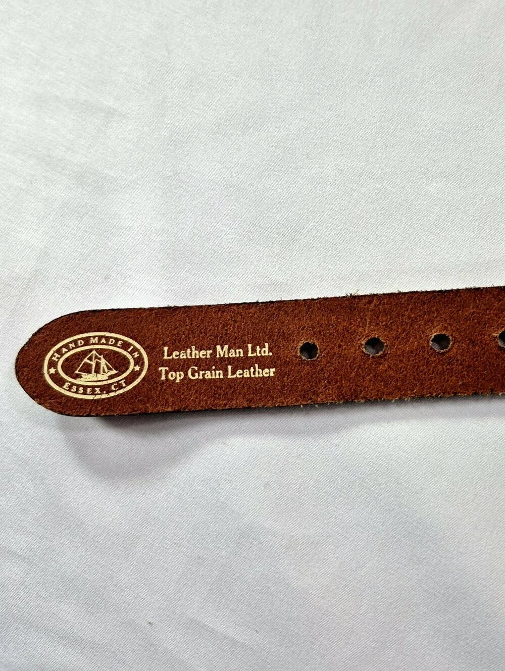 NWOT Leather Man Ltd Nautical Signal Flag Belt - Made in USA Size 46 Unisex